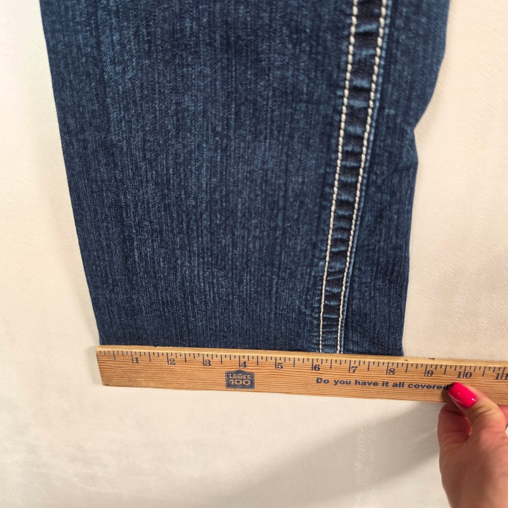 Miss Me Jeans Women's 25 Easy Boot Cut Low Rise Dark Wash Embellished Flare - Picture 15 of 16